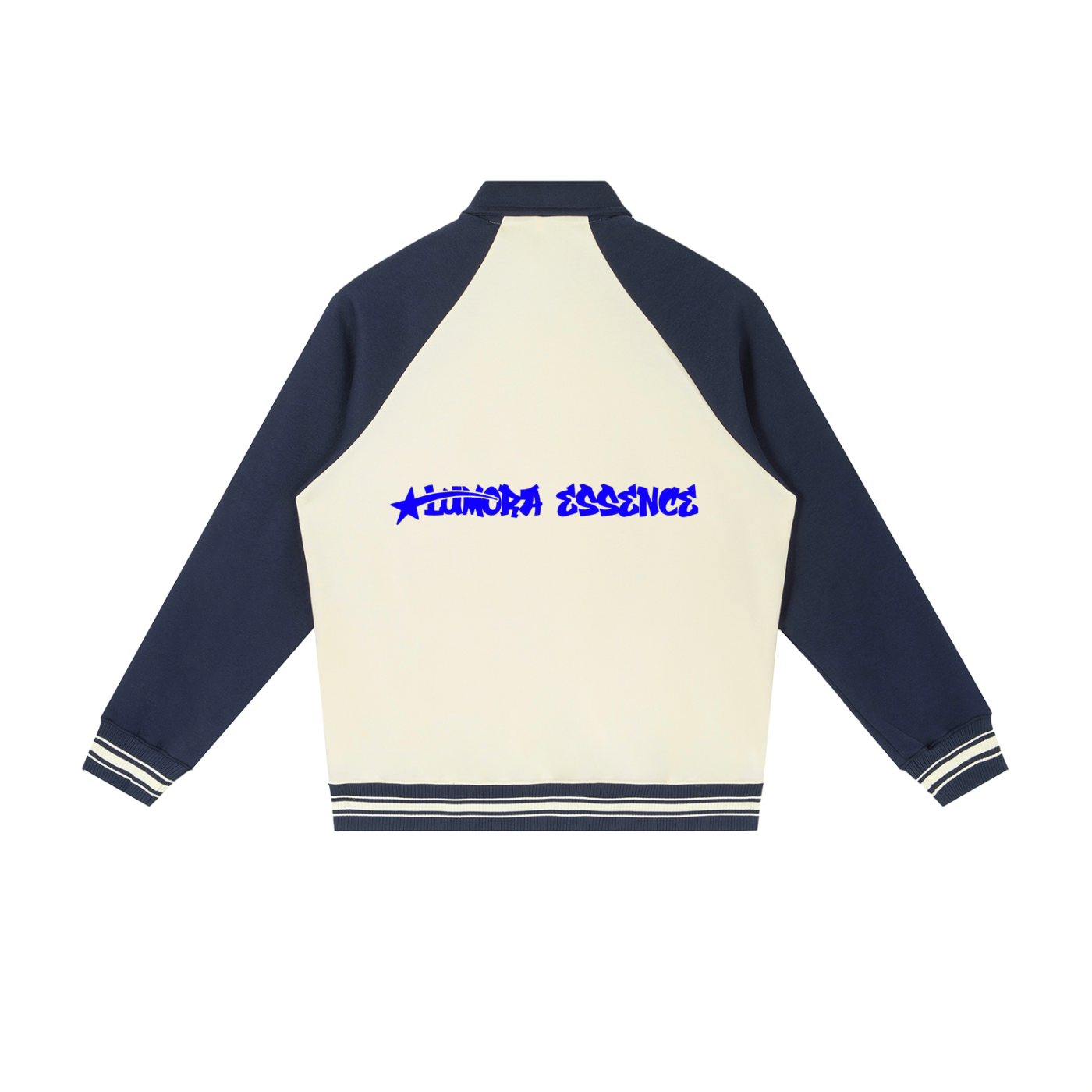 Contrast Raglan Sleeve Baseball Jacket