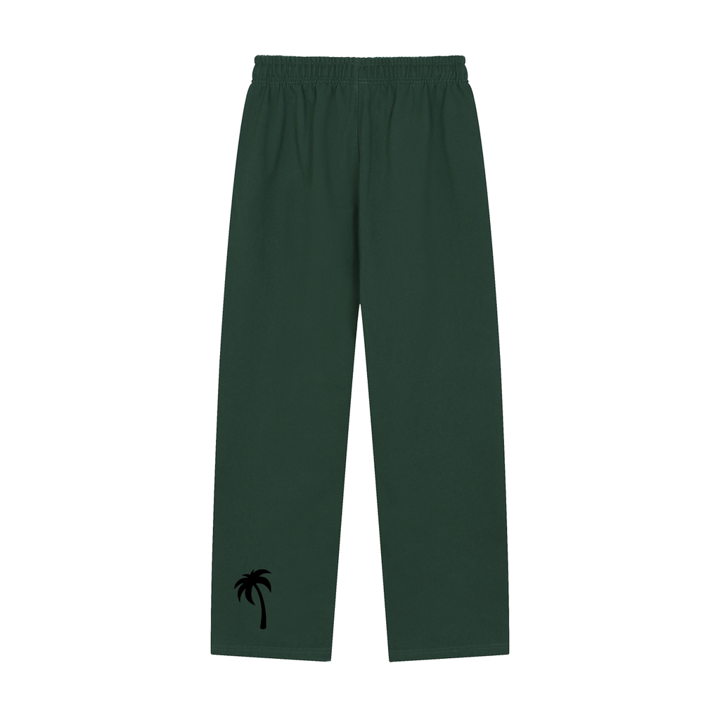 Solid Color Straight-Leg Sweatpants