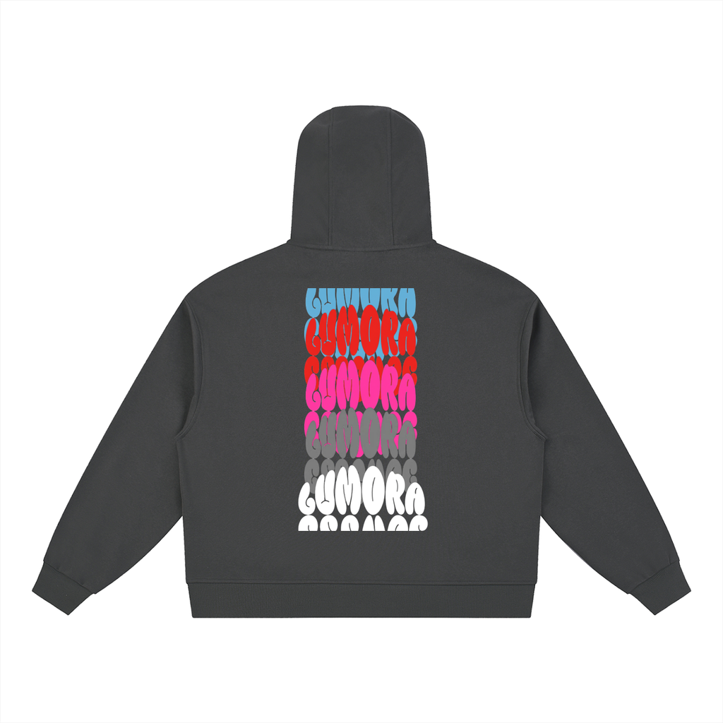 Boxy Button Placket Hoodie