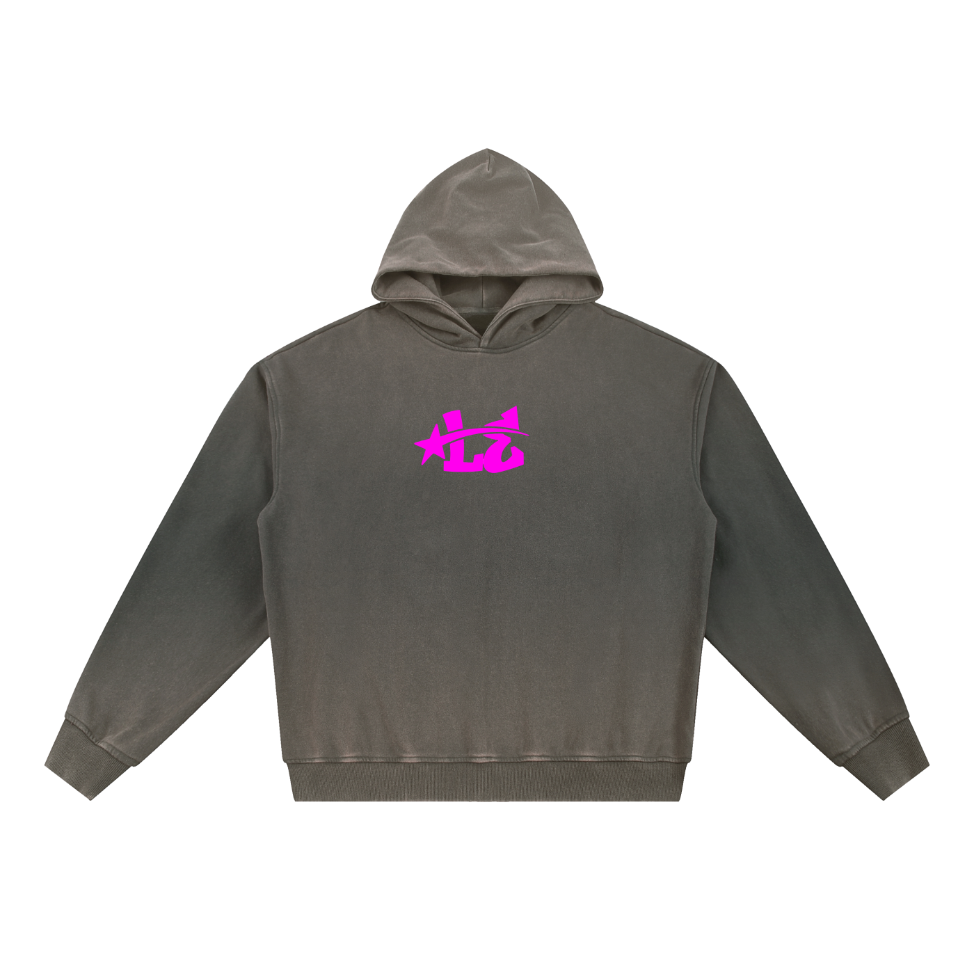 Vintage Washed Gradient Fleece Hoodie