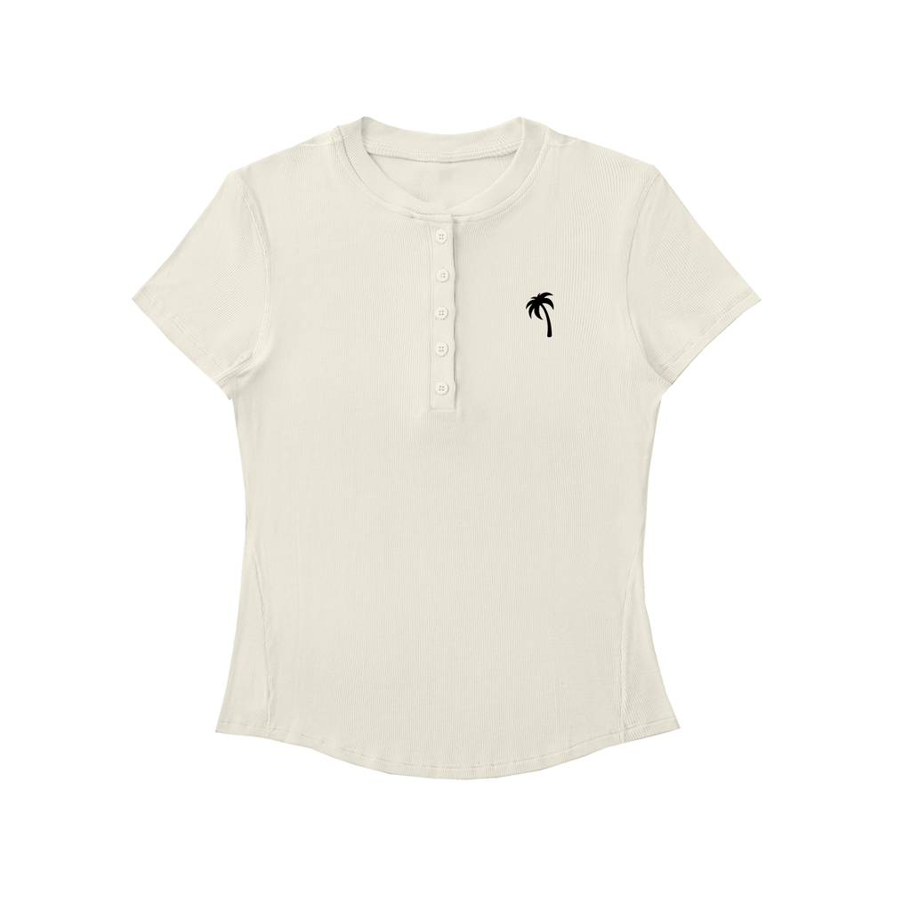 Modal Bodycon Henley Shirt