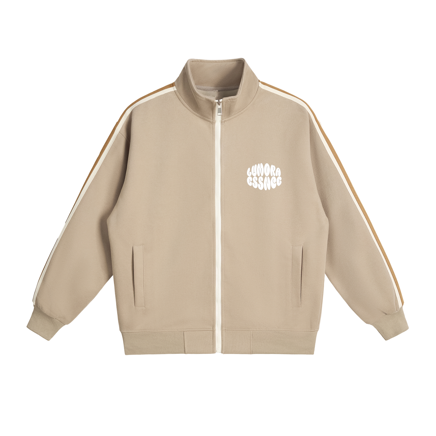 Contrast Side-Stripe Stand Collar  Jacket