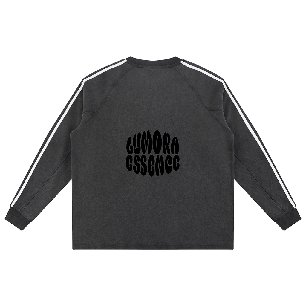 Snow Washed Contrast Tape Sweatshirt