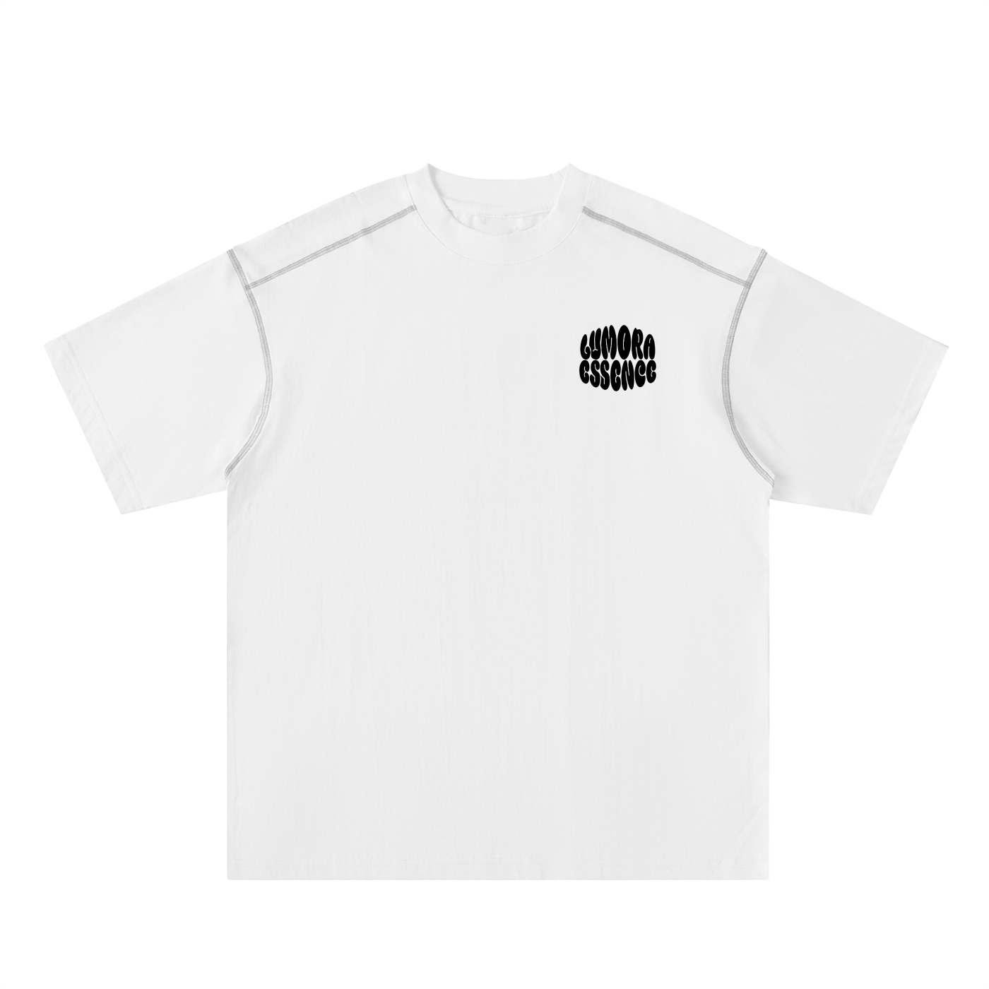 Oversized Contrast-Stitched Cotton Tee