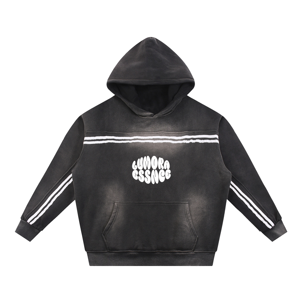 Sun Fade Contrast Tape Fleece Hoodie