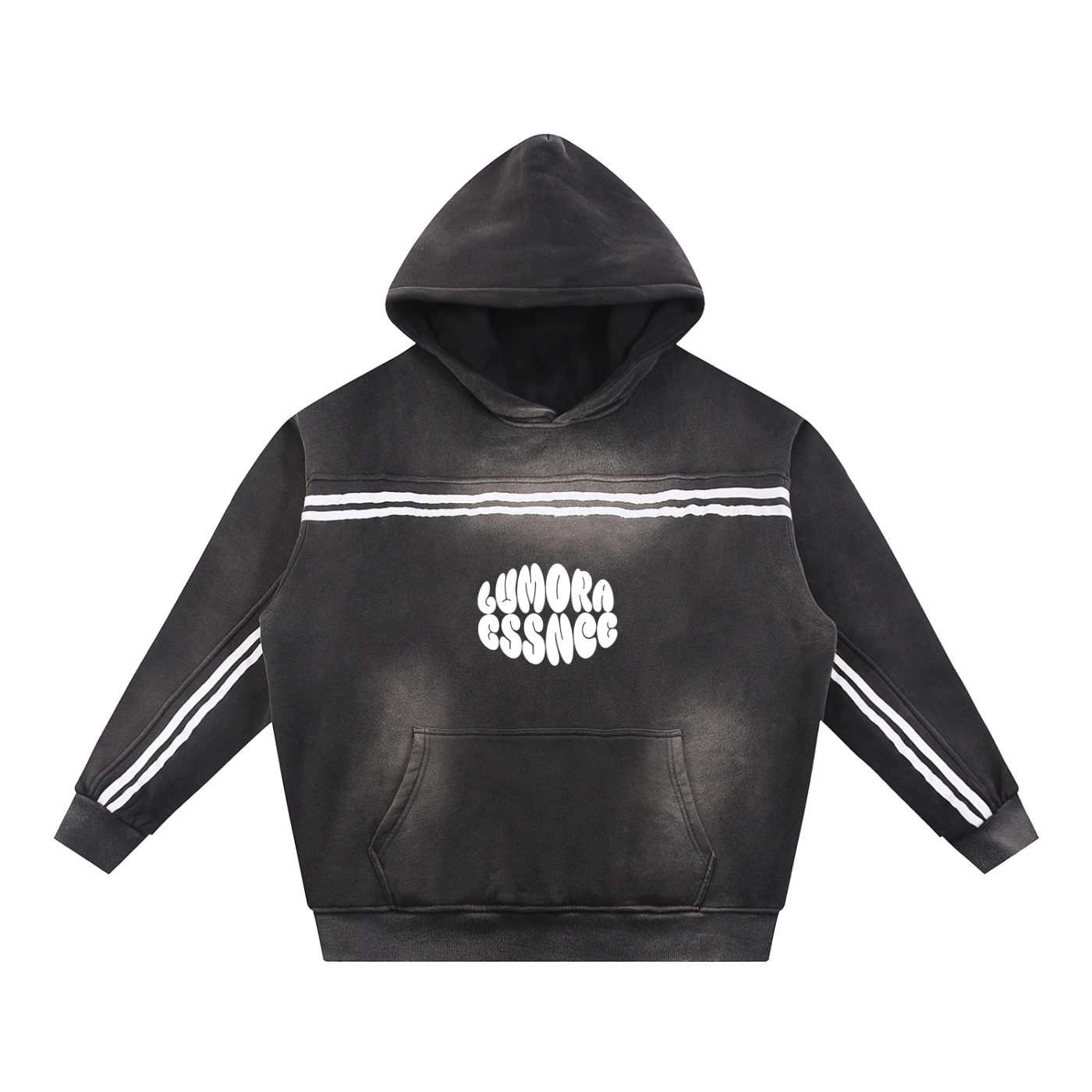 Sun Fade Contrast Tape Fleece Hoodie