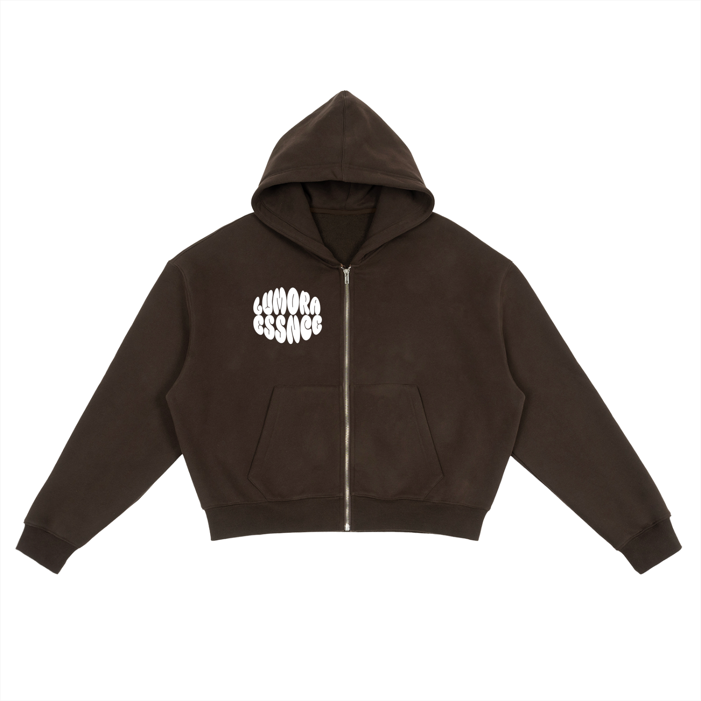 Fleece Zip-Up Boxy Hoodie