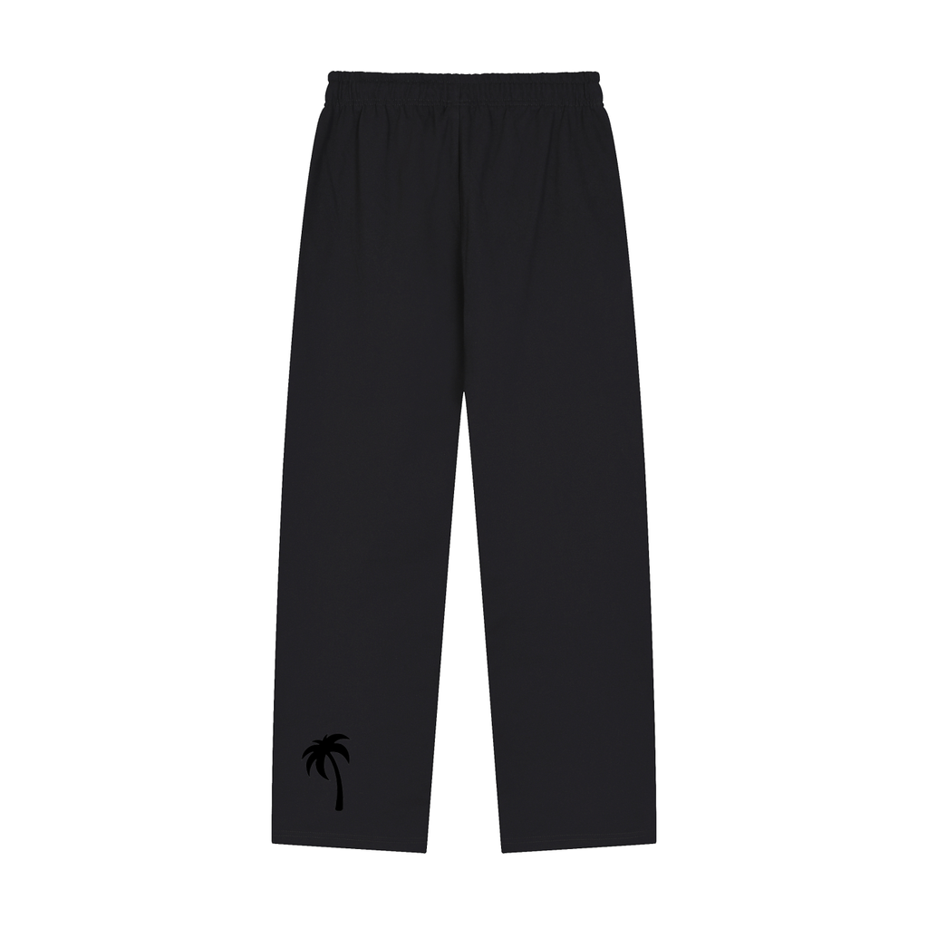 Solid Color Straight-Leg Sweatpants