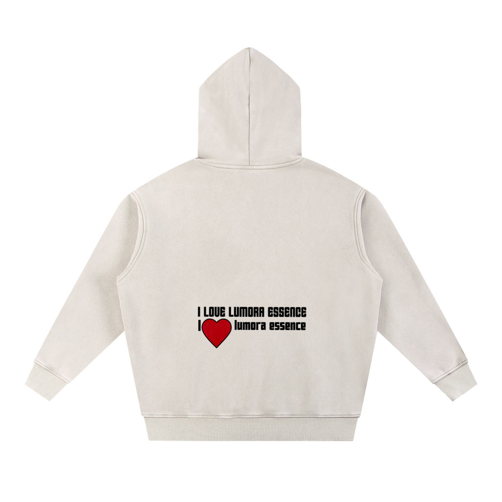 Snow Wash Fleece Oversize Hoodie