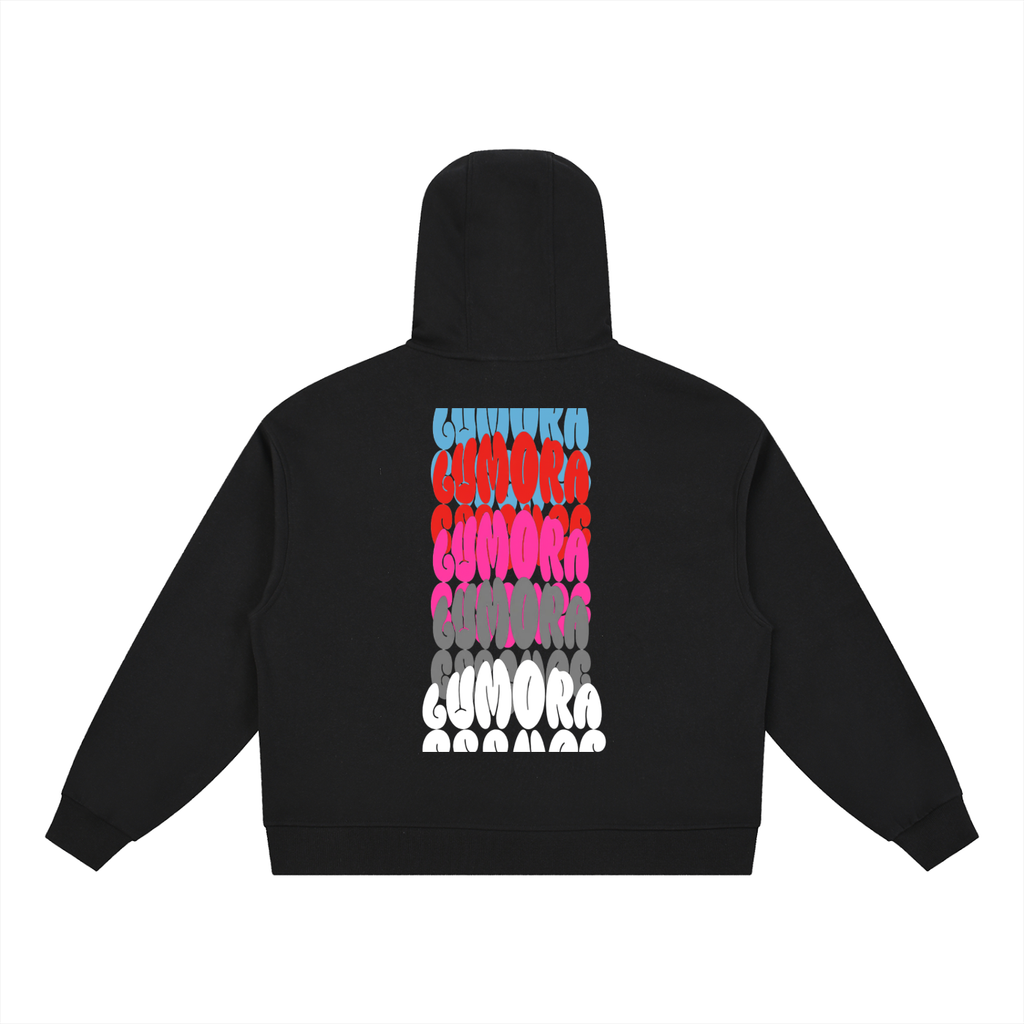 Boxy Button Placket Hoodie