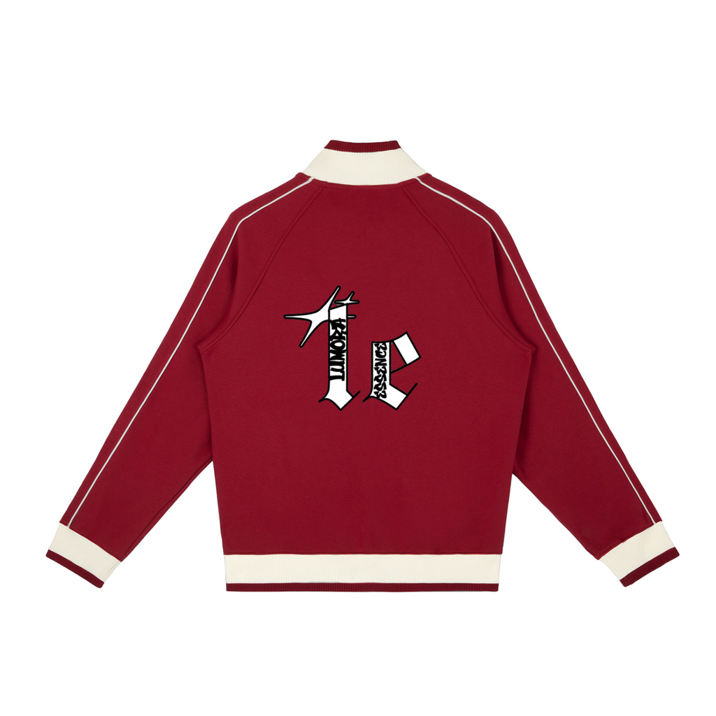 Color Block Raglan Sleeve Zip Track Jacket