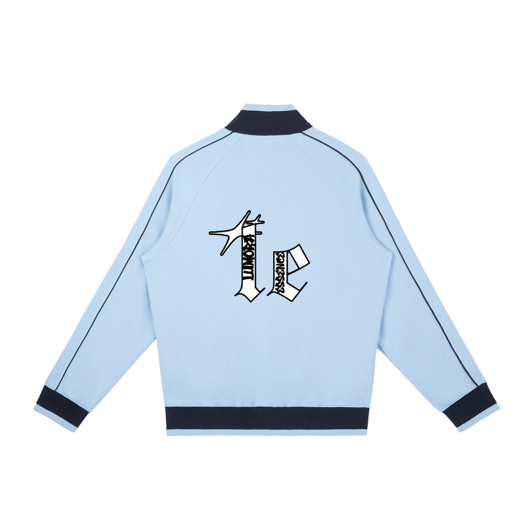 Color Block Raglan Sleeve Zip Track Jacket