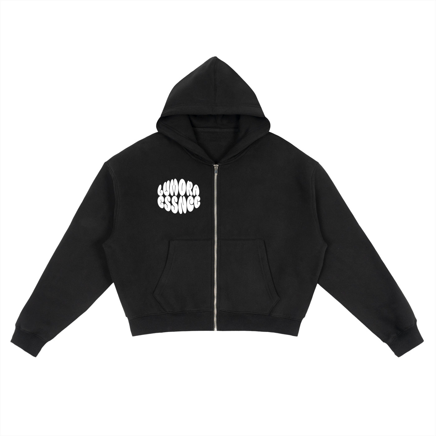Fleece Zip-Up Boxy Hoodie