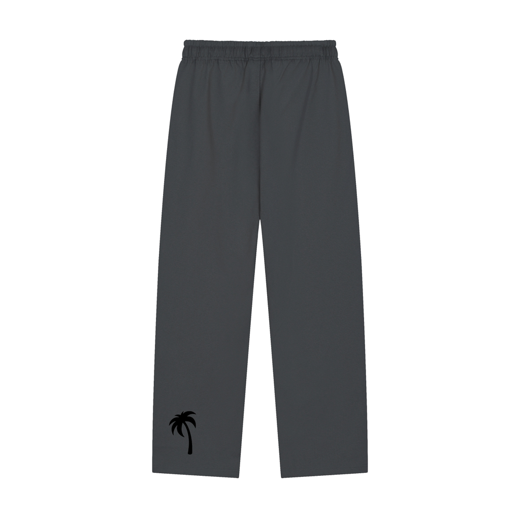 Solid Color Straight-Leg Sweatpants