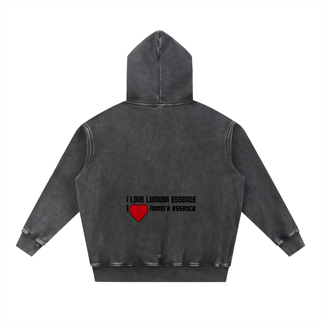 Snow Wash Fleece Oversize Hoodie
