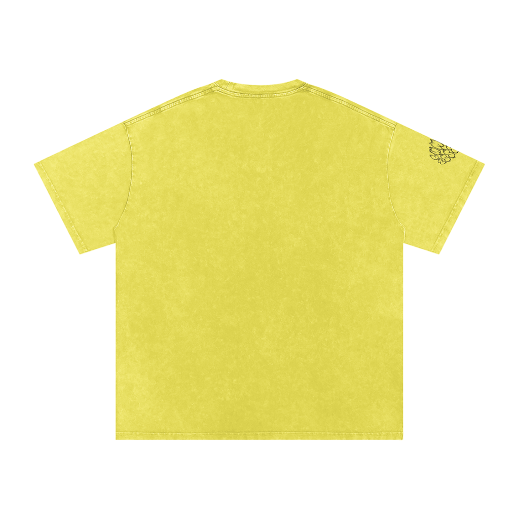 Snow Washed Oversized Cotton T-Shirt