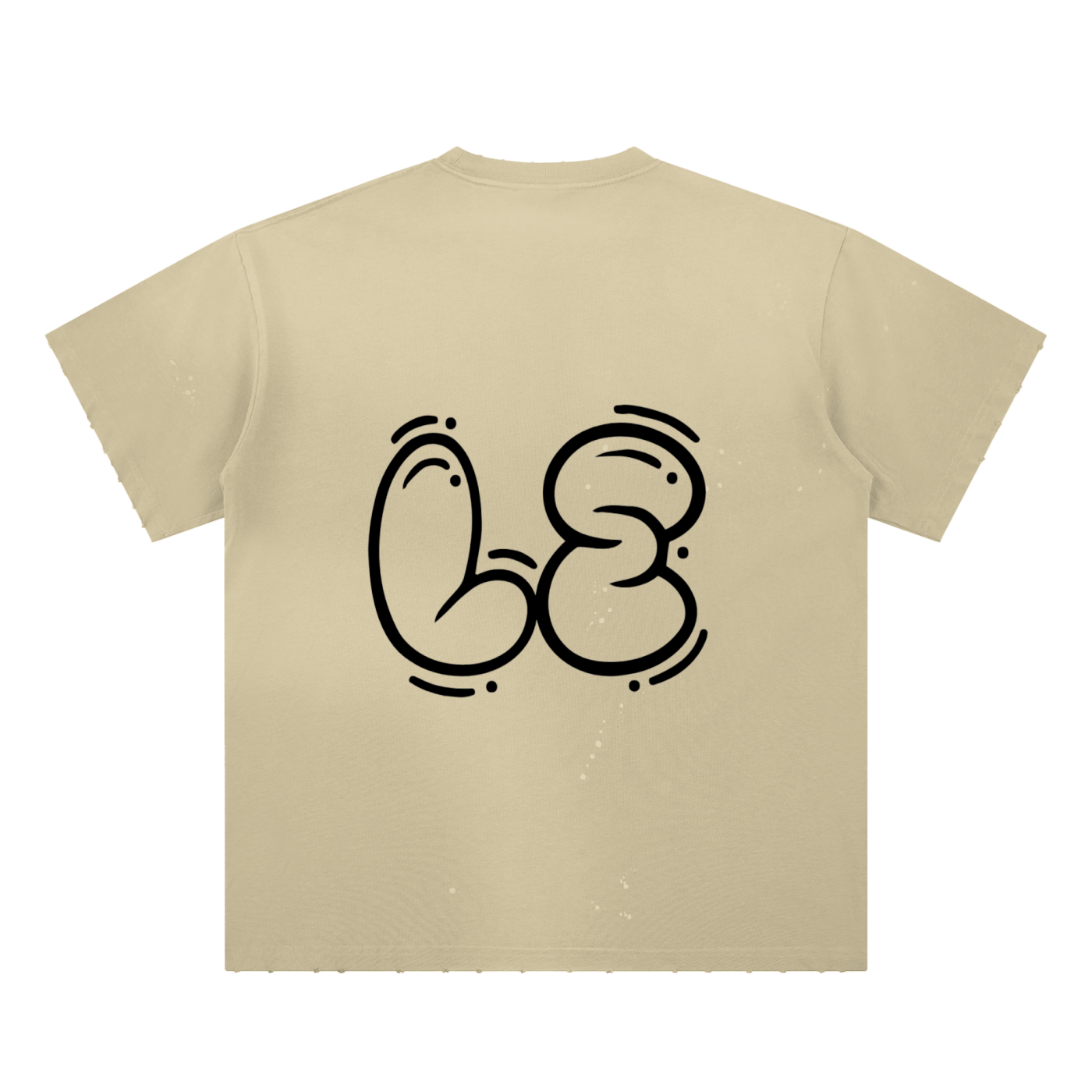 Hand-Frayed Sunfade Paint Splatter T-Shirt