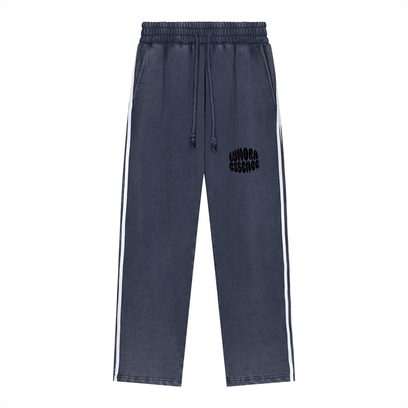 Snow Washed Contrast Tape Sweatpants
